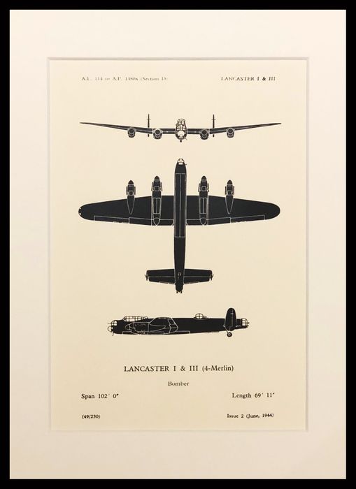 Lancaster (REPRO A4) Recognition Silhouette