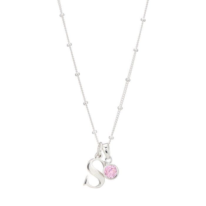 Initial birthstone pendant