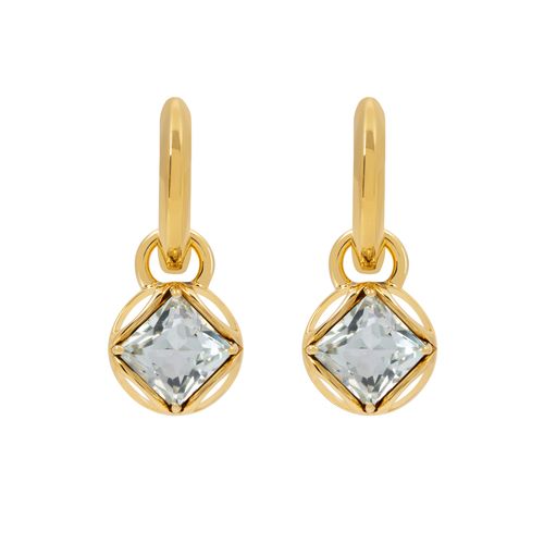 Davina Combe Jewellery | Green Amethyst Ravello Pendant Hoop Earrings