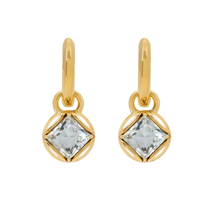 Davina Combe Jewellery | Green Amethyst Ravello Pendant Hoop Earrings
