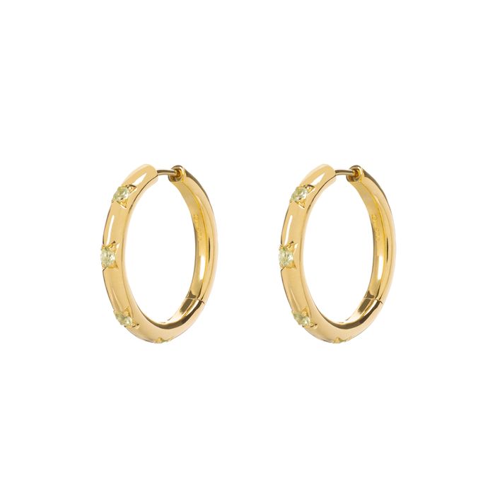 Davina Combe Jewellery | Large Peridot Cosma Hoops