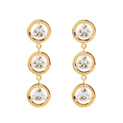 Davina Combe Jewellery | Palermo Wave Earrings with Rock Crystal