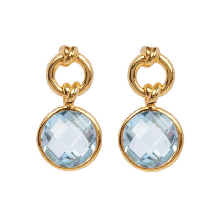 Davina Combe Jewellery | Knot Drop Earrings with Blue Topaz