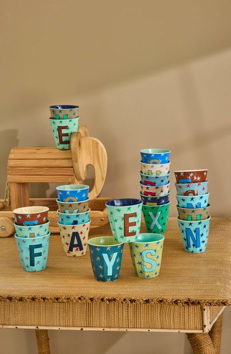 Rice Alphabet Melamine Cups