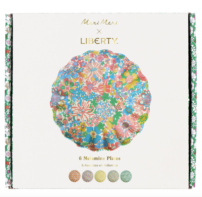 Meri Meri x Liberty Set of 6 Melamine Plates