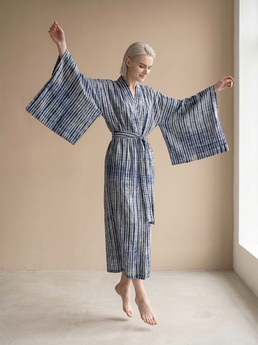 Sokoto Indigo Blue Kimono