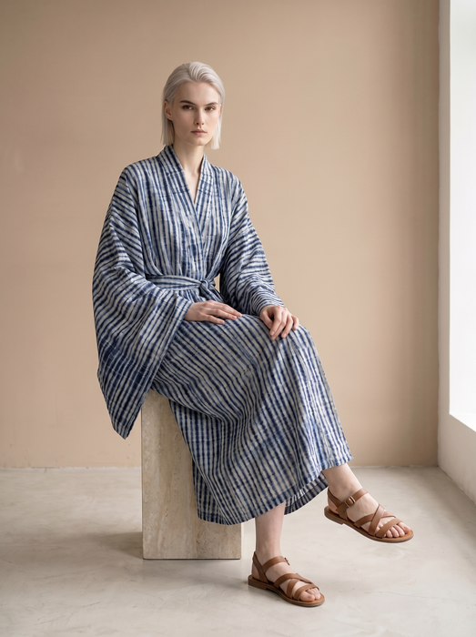 Sokoto Indigo Blue Kimono