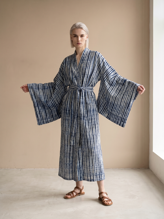 Sokoto Indigo Blue Kimono
