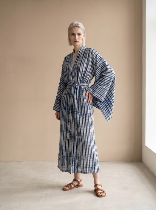 Sokoto Indigo Blue Kimono
