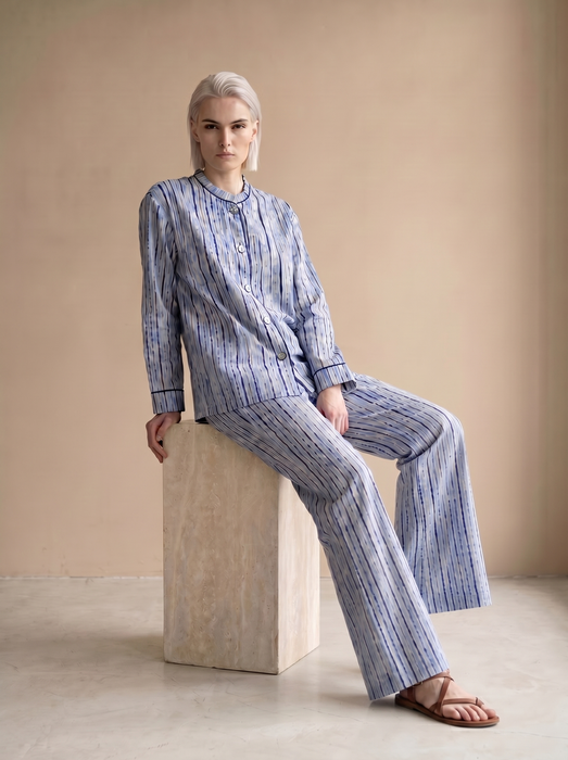 Sokoto Blue Wide Leg Set