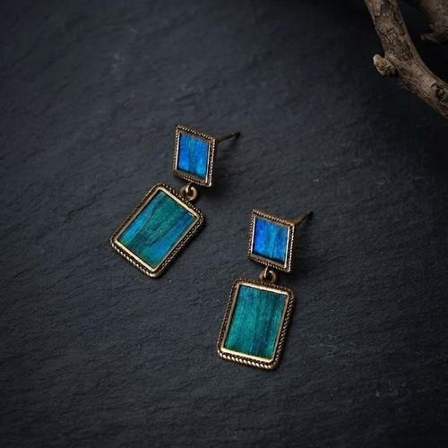 Vintage Square Earrings