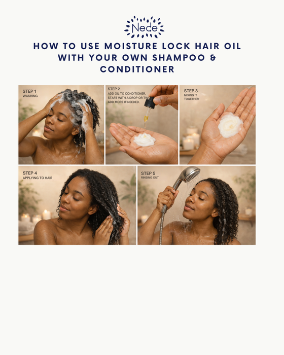 Nede Moisture lock Hair Oil - Sandalwood & Ginger