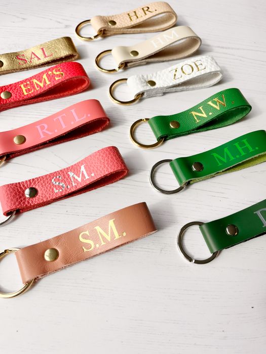 Personalised Leather Keyrings