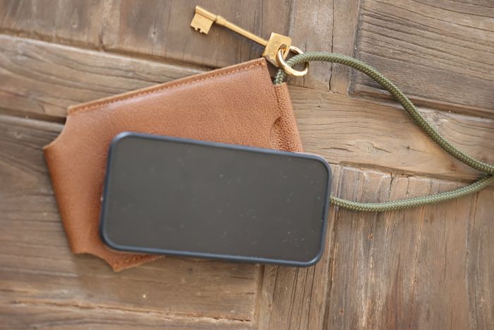 Personalised Leather Phone Bag