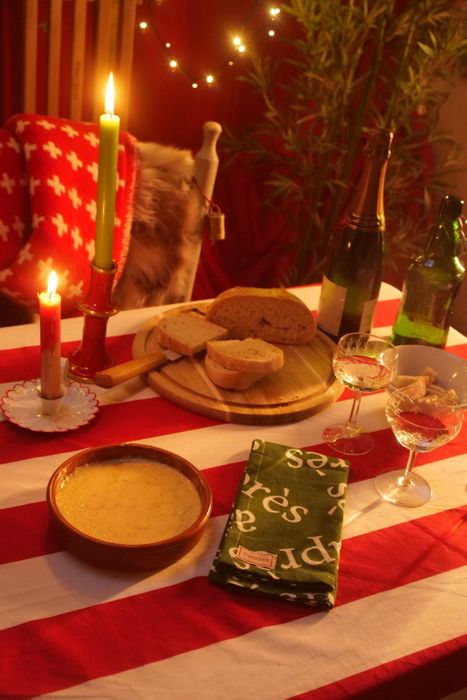 Red and White Stripe Tablecloth