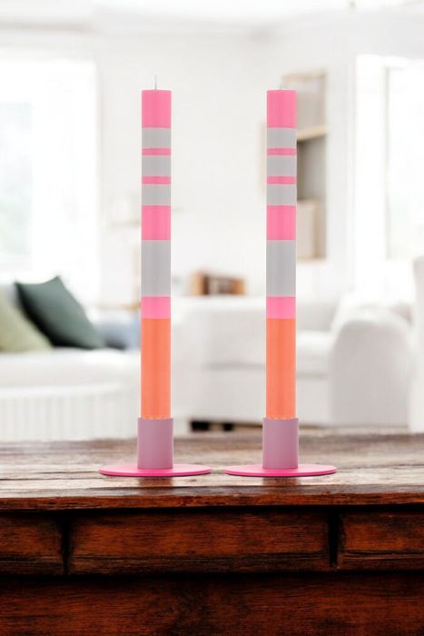 2 Colour Candle Holders 