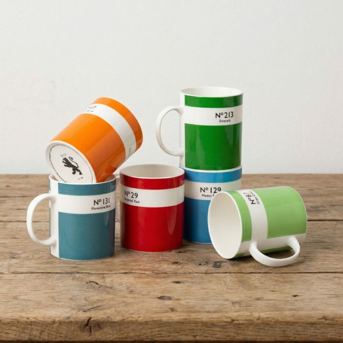 British Colour Standard Bone China Mugs