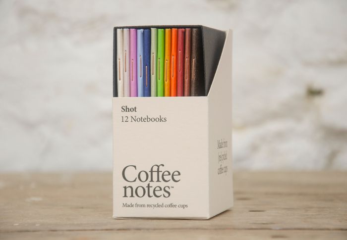 Sustainable gift giving - Coffeenotes Notebooks and Planners made from recycled coffee cups