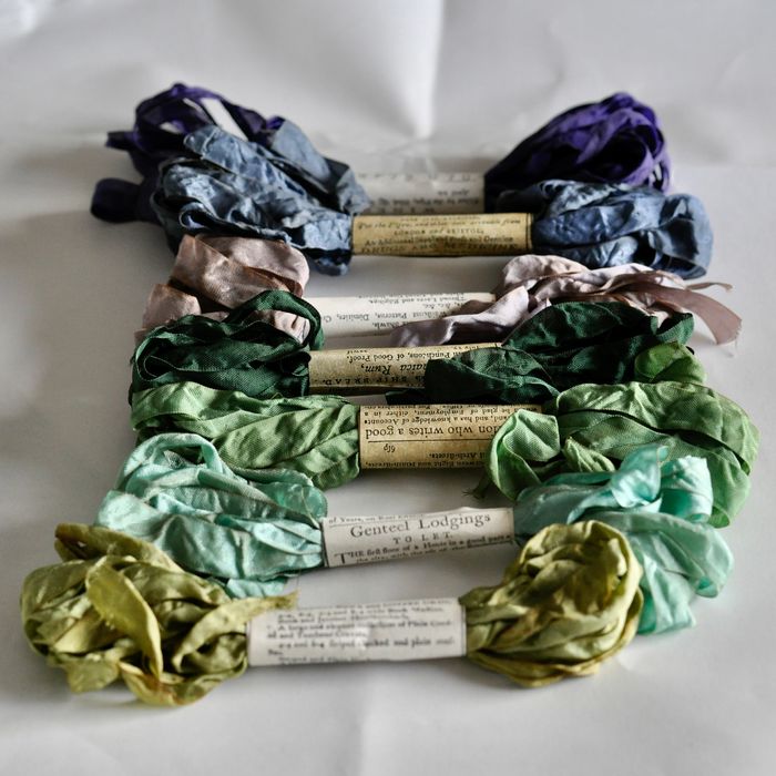Skeins of vintage-style ribbon
