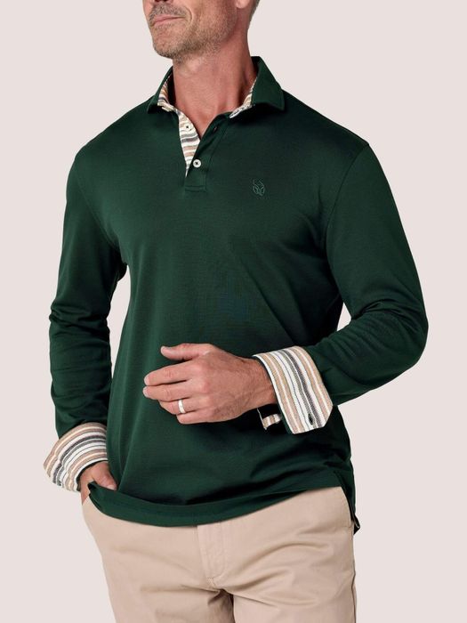 Long Sleeve Polos - Premium Cotton Piqué