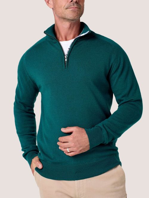 Quarter Zip Jumpers - Italian Merino Wool