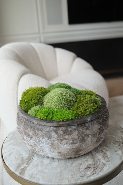 Large Preserved Moss Bowls
