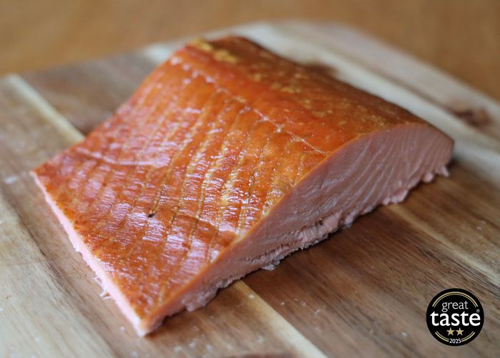 Hot oak smoked Scottish salmon