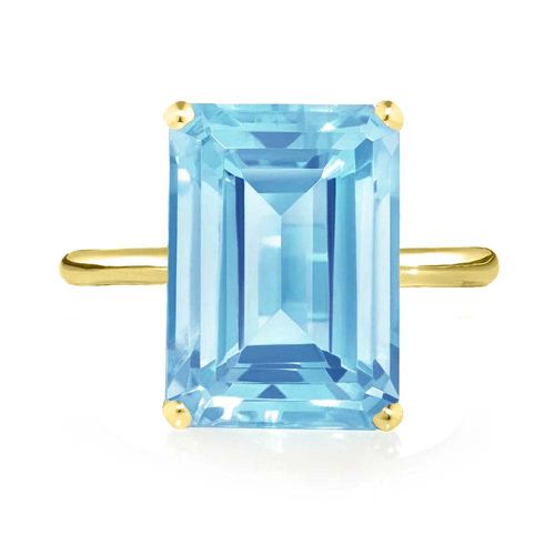 South of France Sky Blue Topaz Cocktail Ring in Gold