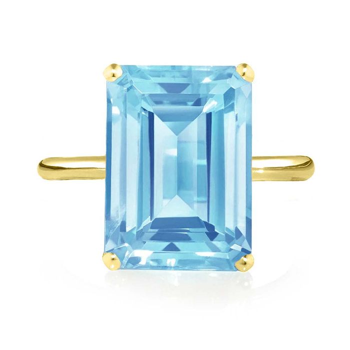 South of France Sky Blue Topaz Cocktail Ring in Gold