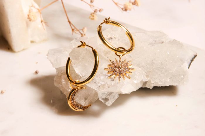 Aurora & Luna on Midi Hoops