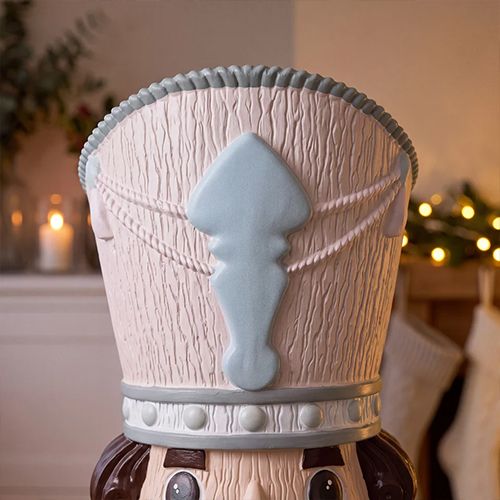 5ft Light Up Otto Wood-Look Nutcracker Figure in Gum Drop Swizzle