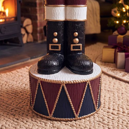 5ft Light Up Otto Wood-Look Nutcracker Figure Elegant Heritage