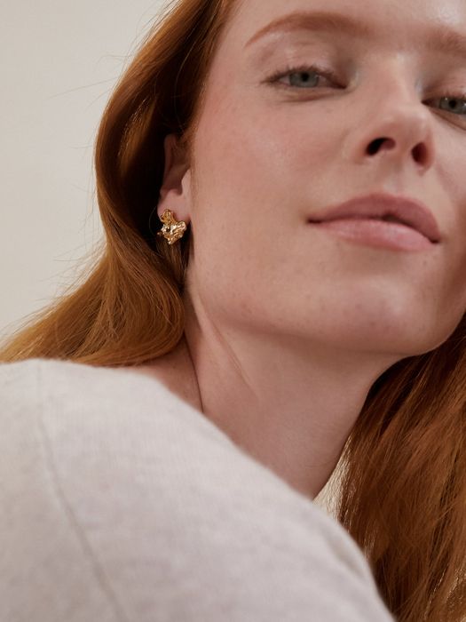 Candice Molten Nugget Stud Earrings