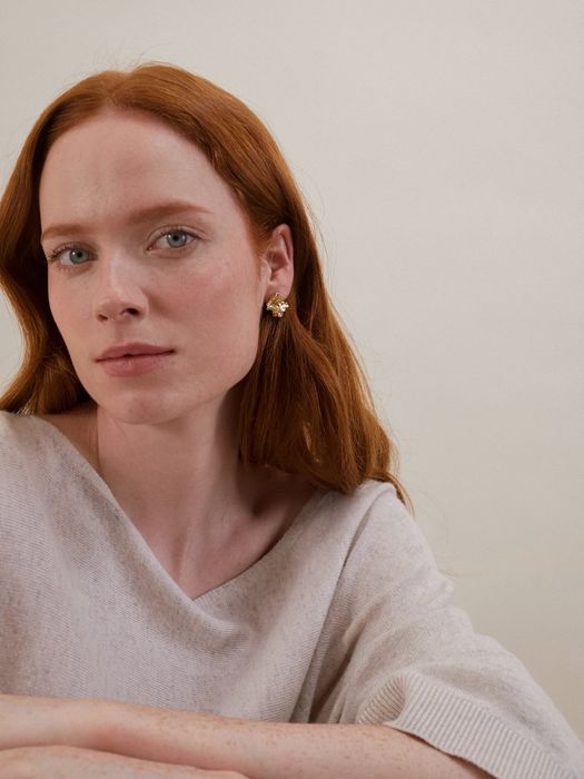 Candice Molten Nugget Stud Earrings