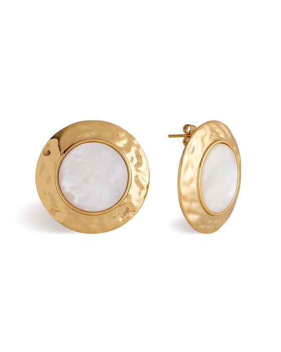 Bali Mother of Pearl Coin Earrings