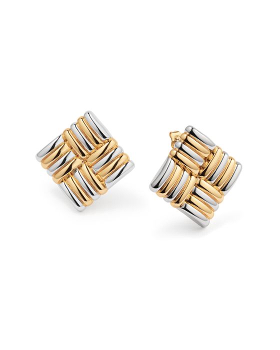 Ethel Woven Diamond Stud Earrings