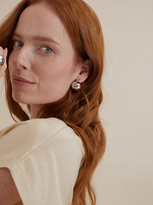 Tianna Small Puffed Hoop Earrings