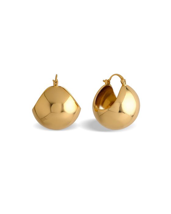 Tianna Small Puffed Hoop Earrings