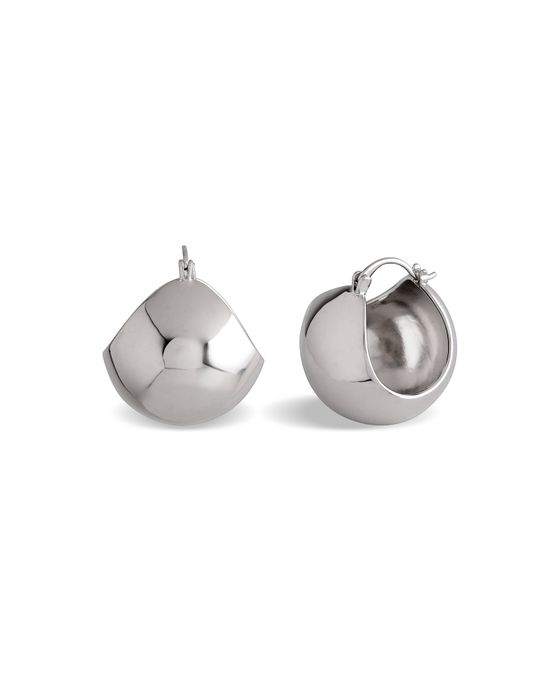 Tianna Small Puffed Hoop Earrings