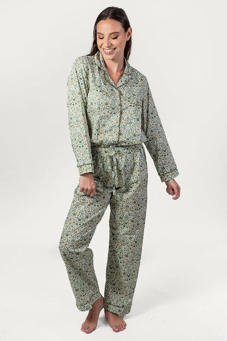 Amara Green Long Pyjama Set