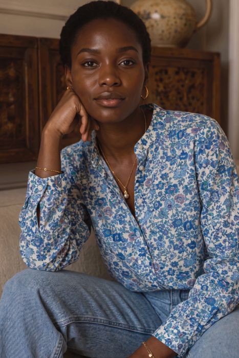 The Sunday Shirt Blue Daisy