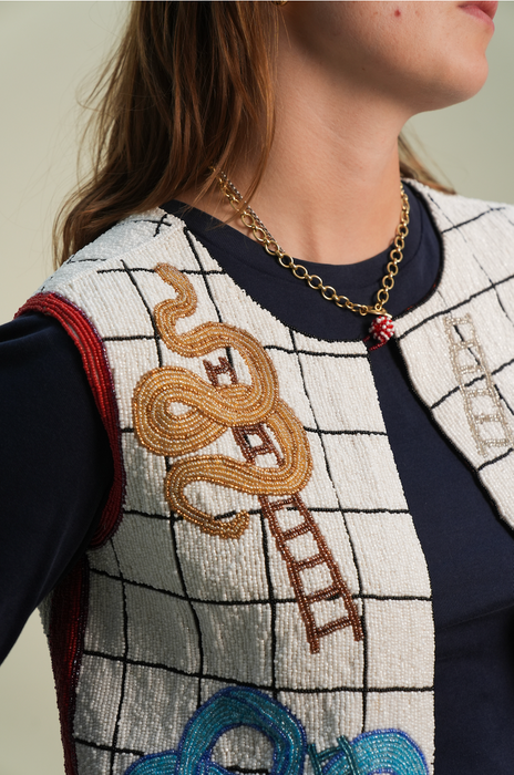 The Dice Beaded Vest