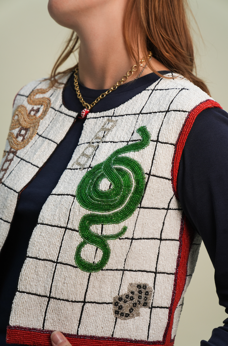 The Dice Beaded Vest