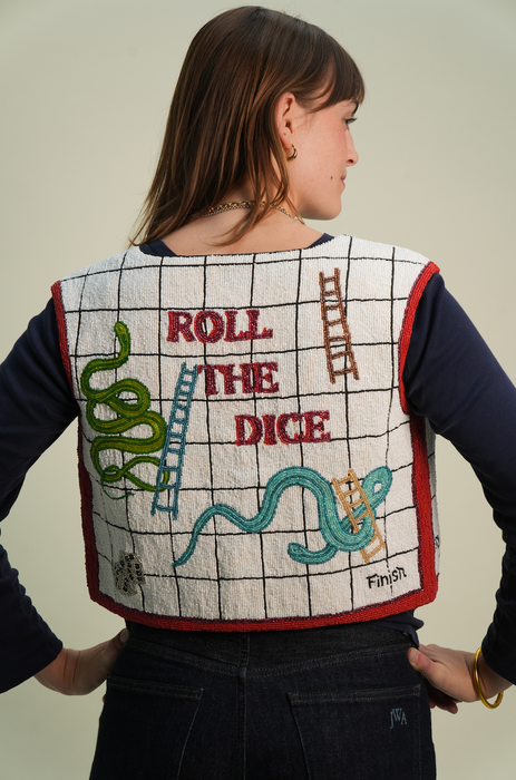 The Dice Beaded Vest