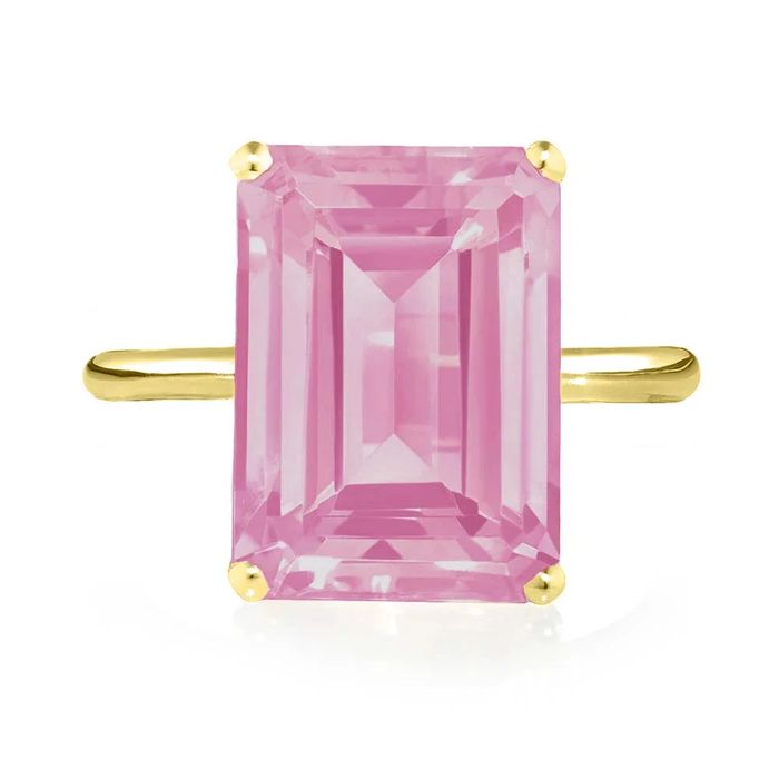 South of France Pink Topaz Cocktail Ring in Gold