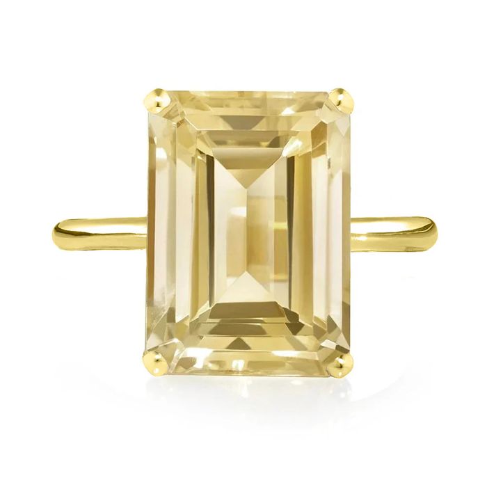 South of France Citrine Cocktail Ring in Gold