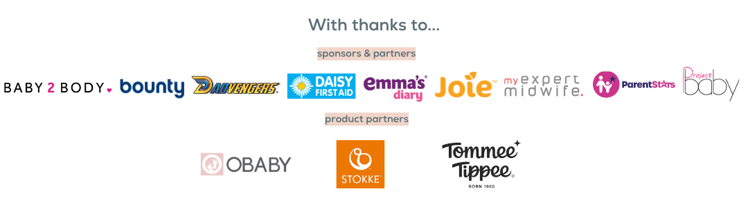 The Baby Show Olympia 2025 Sponsors & Partners Banner