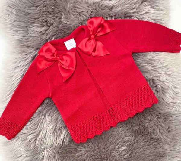 Babies in Essex Red Cardigan