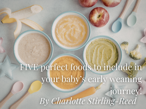 FIVE perfect foods to include in your baby’s early weaning journey!