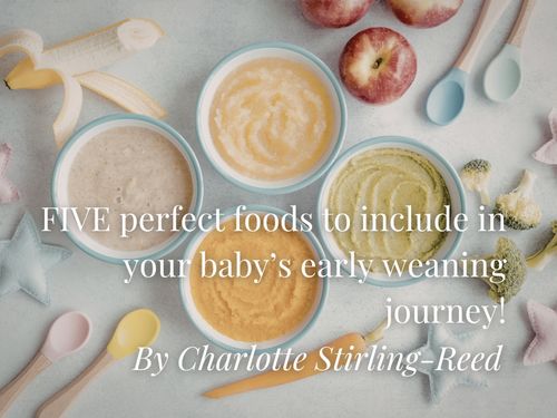 FIVE perfect foods to include in your baby’s early weaning journey!